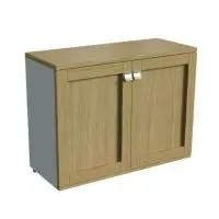 Приставка подкатная 100 (каркас серый). дуб светлый. 100x50x67