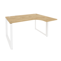 Стол эргономичный правый на О-образном м/к O.MO-SA-3 (R) Тиквуд светлый/Белый металл Стол эргономичный правый на О-образном м/к O.MO-SA-3 (R) Тиквуд светлый/Белый металл