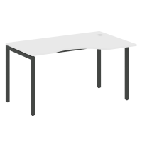 Стол криволинейный правый на П-образном м/к 40БП.СА-2 (R) Белый/Антрацит металл