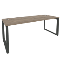 Стол рабочий руководителя на О-образном м/к O.MO-SRR-6.8 Тиквуд тёмный/Антрацит металл 1980*800*750