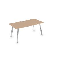 Стол рабочий, прямолинейный  10СР.084  Mokko/Металл глянец