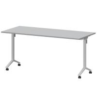 Стол мобильный складной МБ22-160.70 Серый/Белый 1600x700x750 Моби