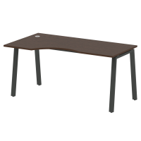 Стол криволинейный левый на А-образном м/к БА.СА-1 (L) Венге/Антрацит металл