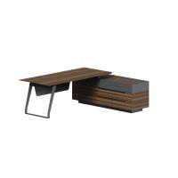 Стол на опорной тумбе 2200x1800x750 правый QZ.0101.BW.GF + QZ.0201.BW.GF.R