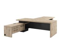 Стол Т-922.1000л с блоком розеток и брифингом 1700 мм. Размер: 2200*3700*750