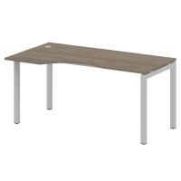 Стол криволинейный левый на П-образном м/к 50БП.СА-1 (L) Вяз/Серый металл