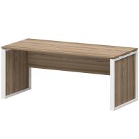 Стол руководителя НТМ-180 Дуб сафари/Белый 1800x800x750