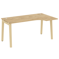 Стол эргономичный правый OW.SA-1 (R) Тиквуд светлый/Дуб светлый/Белый металл