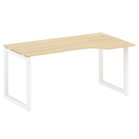 Стол криволинейный правый на О-образном м/к 50БО.СА-1 (R) Акация/Белый металл