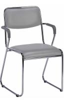 Стул Everprof Fix Plus Chrome Экокожа Серый