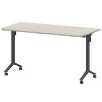 Стол мобильный складной радиусный МБ22-140.70Р Ясень шимо/Антрацит 1400x700x750 Моби