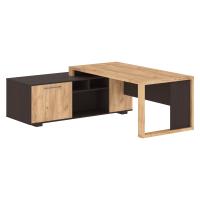 Стол руководителя с тумбой ACT 2118(L) Дуб Бофорд/Венге Магия