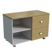 Греденция 2 двери (каркас серый). дуб светлый. 90x40x71