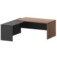 Стол руководителя левый KZP-18L Темный шимо/Графит 1800x2000x750