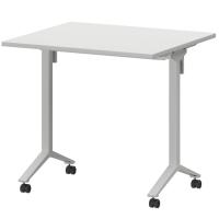 Стол мобильный складной МБ22-80.70 Белый/Белый 800x700x750 Моби