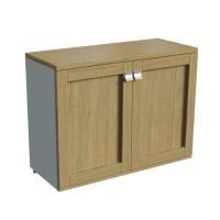 Приставка подкатная 100 (каркас серый). дуб светлый. 100x50x67