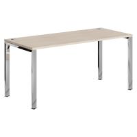 Стол прямой XGST 167.1 Бук Тиара/Нержавеющая сталь