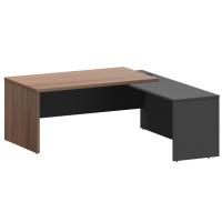 Стол руководителя правый KZP-18R Темный шимо/Графит 1800x2000x750