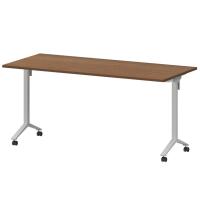 Стол мобильный складной МБ22-160.70 Орех/Белый 1600x700x750 Моби