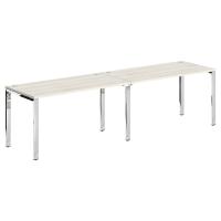 Стол 2-х местный XGWST 2870.1 Сосна Эдмонт/Нержавейка полированная