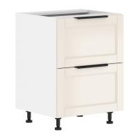 Шкаф напольный с ящиками MOB 6082.1C Бежевая эмаль/Белый 600х560х820 SICILIA