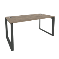 Стол рабочий руководителя на О-образном м/к O.MO-SRR-4.8 Тиквуд тёмный/Антрацит металл 1580*800*750