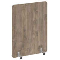 Перегородка на металлических опорах, на роликах DP.R-140-180 Тиквуд тёмный/Серый металл