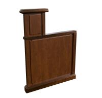 Reception Washington - Боковая панель для ресепшн левая. темный орех. 7x87x115