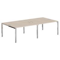 Стол 4-х местный XGWST 2814.1 Бук Тиара/Нержавеющая сталь