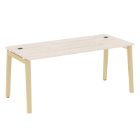 Стол руководителя OW.SRR-5.8 Денвер светлый/Дуб светлый/Белый металл 1780*800*750