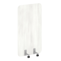 Перегородка на металлических опорах, на роликах DP.R-80-150 Снежная патина/Серый металл