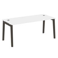 Стол руководителя OW.SRR-5.8 Белый бриллиант/Дуб тёмный/Антрацит металл 1780*800*750