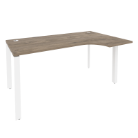 Стол эргономичный правый на П-образном м/к O.MP-SA-1 (R) Тиквуд тёмный/Белый металл Стол эргономичный правый на П-образном м/к O.MP-SA-1 (R) Тиквуд тёмный/Белый металл