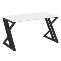 Стол рабочий VR.L-SRZ-3.7 Белый бриллиант/Чёрный металл