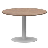 Стол круглый АМ-Д120 Орех/Белый