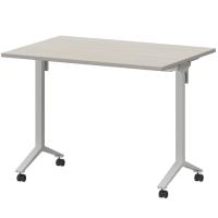 Стол мобильный складной МБ22-100.70 Ясень шимо/Белый 1000x700x750 Моби