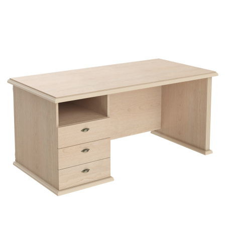 Стол руководителя однотумбовый RDT 168.A(L) Бук Тиара 1600х800х750