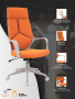 Кресло Everprof Trio Grey TM Ткань Оранжевый