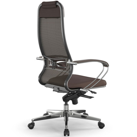 Кресло для руководителя Samurai Comfort S Infinity светло-коричневый, сетчатая спинка