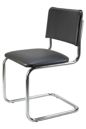Стул сильвия хром Кожа зам Чёрный