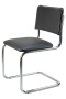 Стул сильвия хром Кожа зам Чёрный