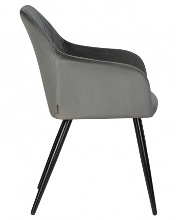 Стул для кухни DOBRIN ROBERT, черные матовые ножки, велюр V108-92 Антрацит