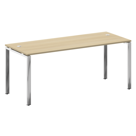 Стол рабочий руководителя на П-обр. м/к БП.СРР-5.7 Акация/Нерж. сталь