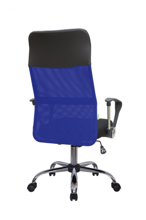 Кресло Smart RCH 8074 Чёрная ткань/Синяя сетка