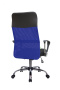 Кресло Smart RCH 8074 Чёрная ткань/Синяя сетка