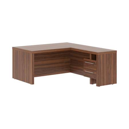 Стол руководителя с тумбой приставной ZCT 1619H.A(R) Орех Даллас 1600х1900х750