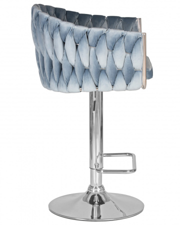 Стул барный DOBRIN MARCEL, пудрово-голубой велюр (MJ9-74)