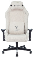 Кресло игровое Knight T1 молочный экомех с подголов. крестов. металл