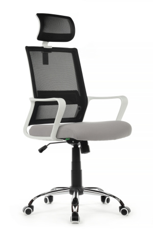 Кресло Mint RCH 1029HW Белый пластик/Чёрная сетка