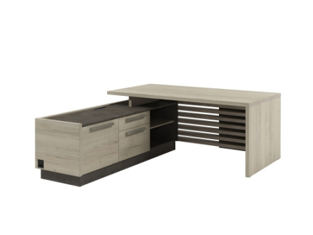 Стол Z-218л.1000 левый с блоком розеток. Размер: 1800*900/2030*750